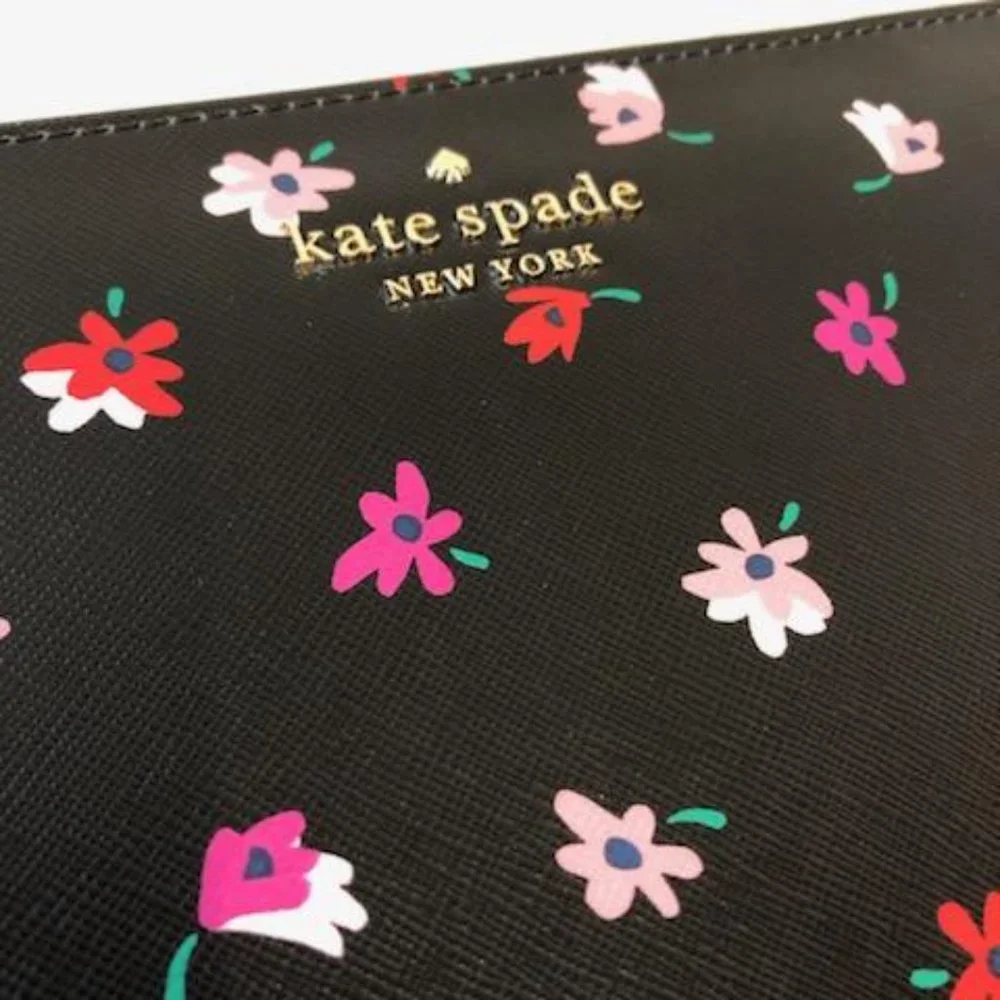 Kate Spade Black w/ Floral Laptop Sleeve